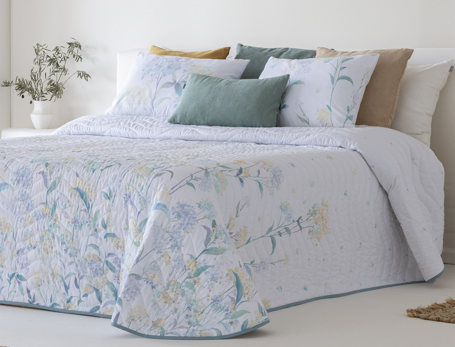 Sandeco Colcha con relleno fino Manta con fundas de cojín