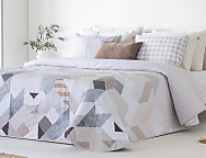 Colcha con relleno fino Ibarra con funda/s de cojín color 01 Rosa o 02 Azul