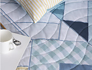 Colcha con relleno fino Ibarra con funda/s de cojín color 01 Rosa o 02 Azul