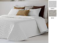 Colcha Jacquard con relleno fino Cali color 01 Blanco o 02 Beige