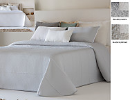 Colcha Jacquard Reversible con fundas de cojín Sicos 01 Gris/Blanco ó 02 Beige/Blanco
