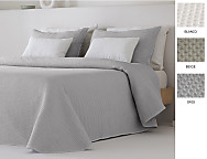 Colcha Jacquard con relleno fino Bogotá con funda/s de cojín color 01 Blanco, 02 Beige o 03 Gris