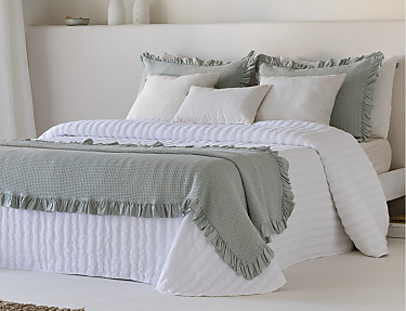 Sandeco - Colcha Jacquard Reversible Genova color Blanco