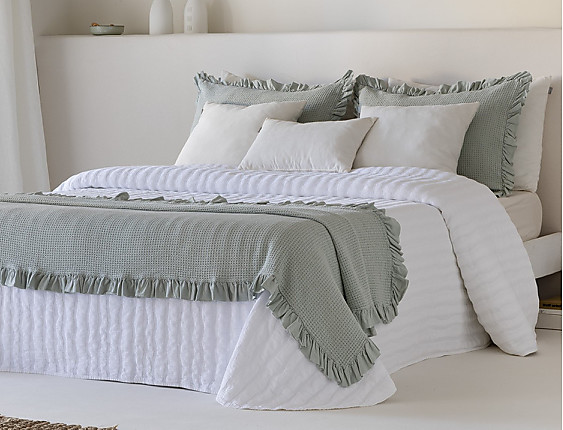 Sandeco - Colcha Jacquard Reversible Genova color Blanco