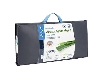 Velfont - Almohada Viscoelástica Aloe Vera doble funda. Firmeza Media