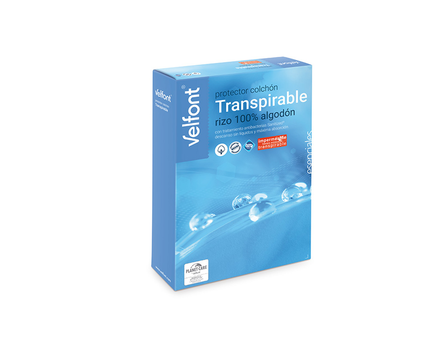 Velfont Protector de colchón impermeable Rizo Transpirable