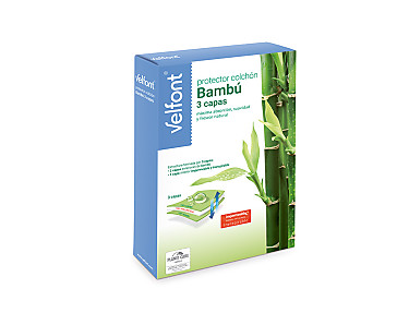 Velfont - Protector de colchón impermeable Bambú 3 capas