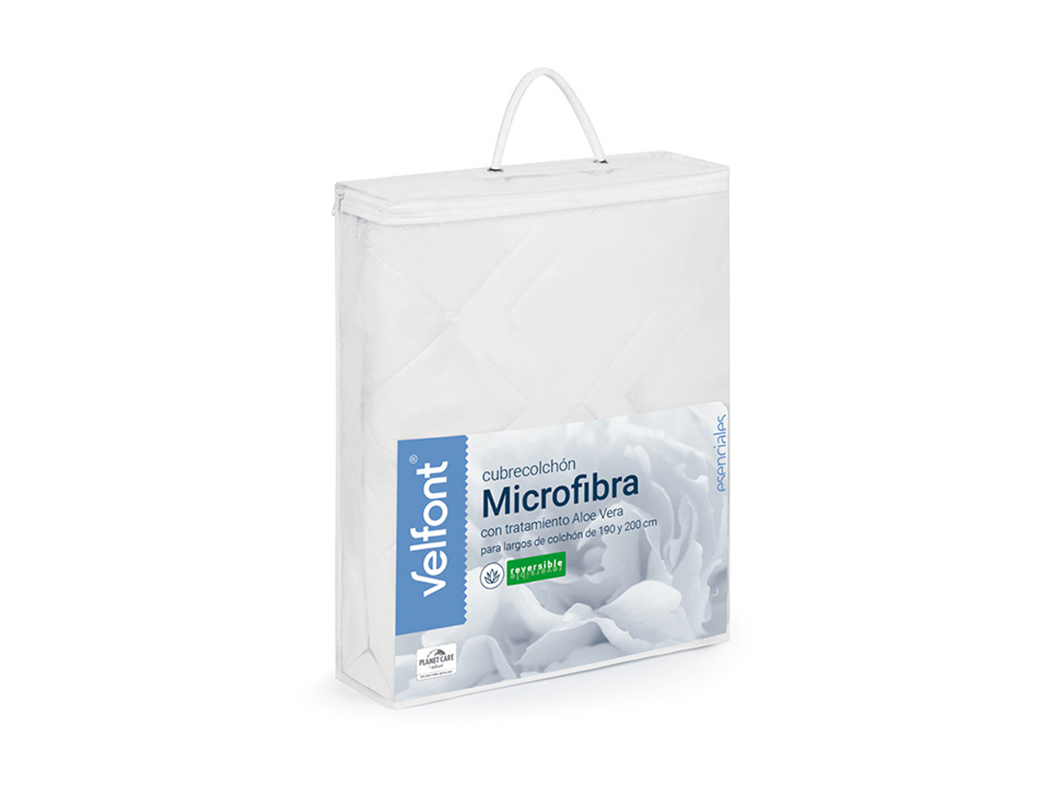 Velfont Cubrecolchón acolchado Microfibra Aloe Vera Reversible