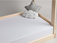 Haz clic para ampliar Funda de colchón de cuna 100% algodón raso labrado