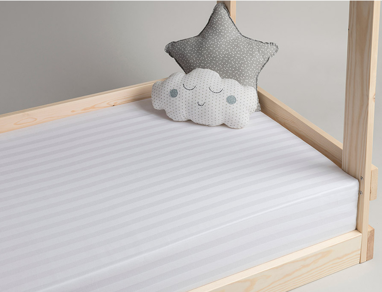 Velfont Funda de colchón de cuna 100% algodón raso labrado