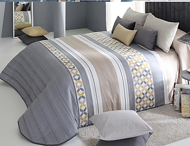 Reig Marti - Edredón tipo 2A Yale 08 Gris cama de 150 Oferta Fin de Existencias