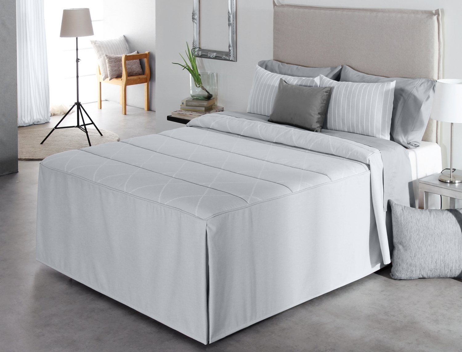 Reig Marti Colcha edredón Jacquard tipo 01 Deniro con funda/s de cojin incluida/s 08 gris cama de 150 Oferta Fin de Existencias