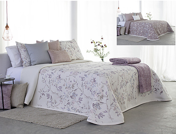 Reig Marti - Colcha Jacquard Reversible Joplin 02 nude cama de 180 Oferta Fin de Existencias