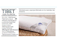 Haz clic para ampliar Almohada plumón Tibet. Doble funda. Densidad media-baja. Confección especial, relleno -25%