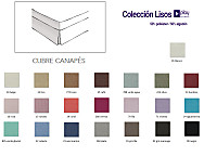 Cubrecanapé lisos Play Basic 50/50 medida especial y 3 volantes