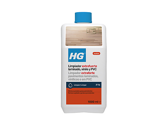 HG - HG Limpiador extrafuerte laminado, vinilo y PVC (producto 74) - Limpia suciedad y grasa. Elimina los revestimientos protectores