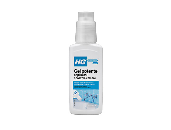 HG - HG Gel potente con cepillo para cal - Ideal para azulejos y lugares de difícil acceso