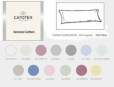 Catotex - Almohadón Serena Cotton 100% Algodón 150 hilos