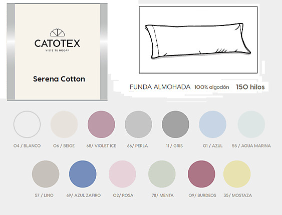 Catotex - Almohadón Serena Cotton 100% Algodón 150 hilos