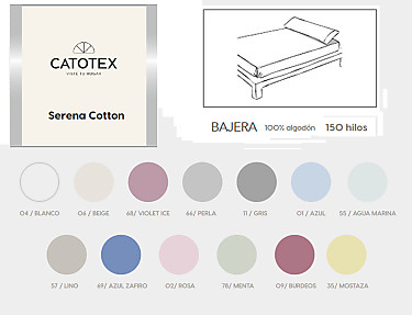 Catotex - Bajera ajustable Cotton 100% Algodón 150 hilos