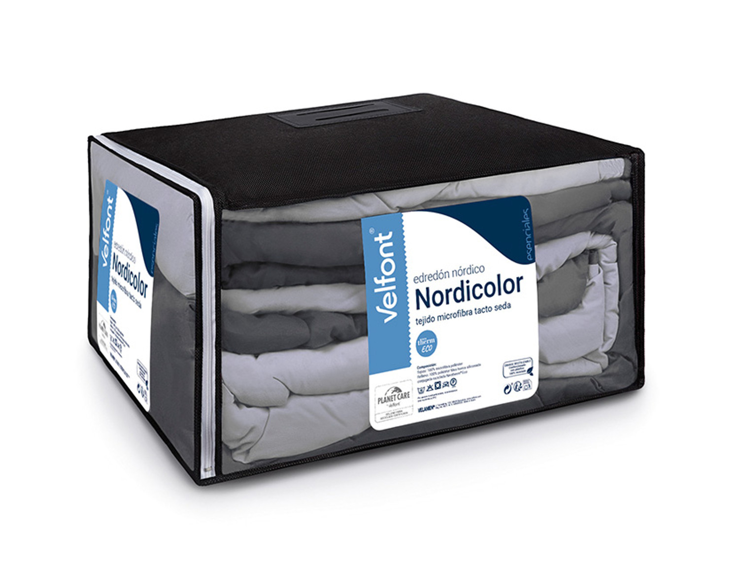 Velfont Edredón Reversible Bicolor Denver Color Gris/Perla cama 90 y 150 últimas unidades