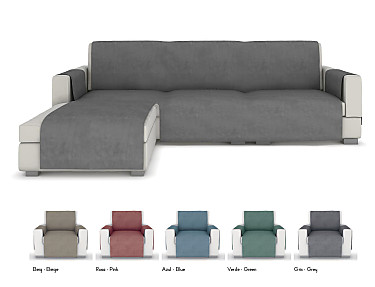 JVR - Cubre sofá acolchado chaise longue JVR