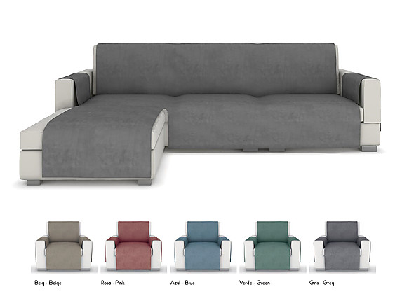 JVR - Cubre sofá acolchado chaise longue JVR