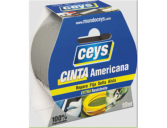 Ceys - Cinta americana plata tackceys rollo 10mx50
