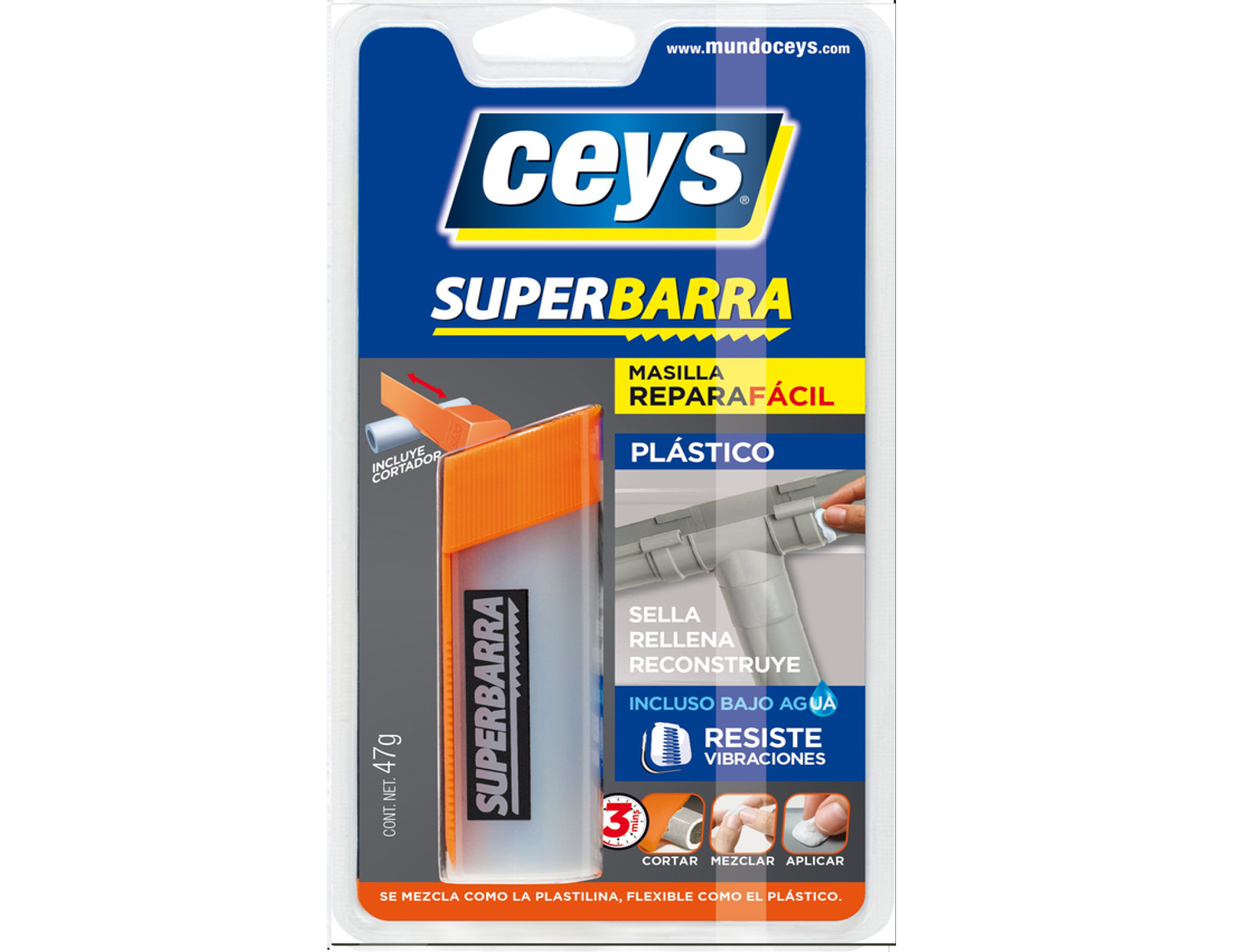 Ceys Superbarra reparadora plástico