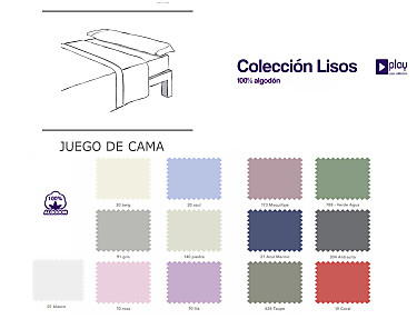 Cañete - Juego de cama Lisos Play Basic 100% Algodón