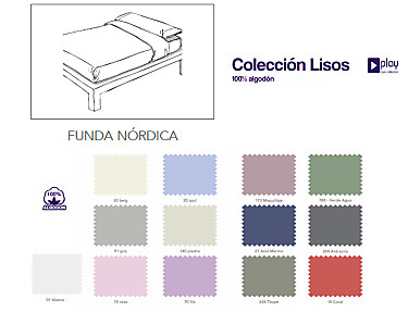 Cañete - Funda nórdica Lisos Play Basic 100% Algodón