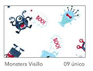 Cortina Visillo con ollaos Monsters B