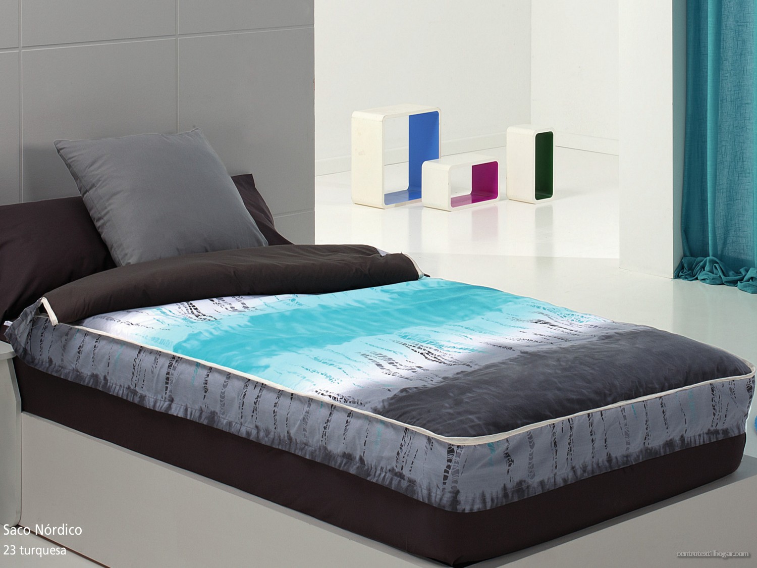 Cañete Saco nórdico Loica Turquesa