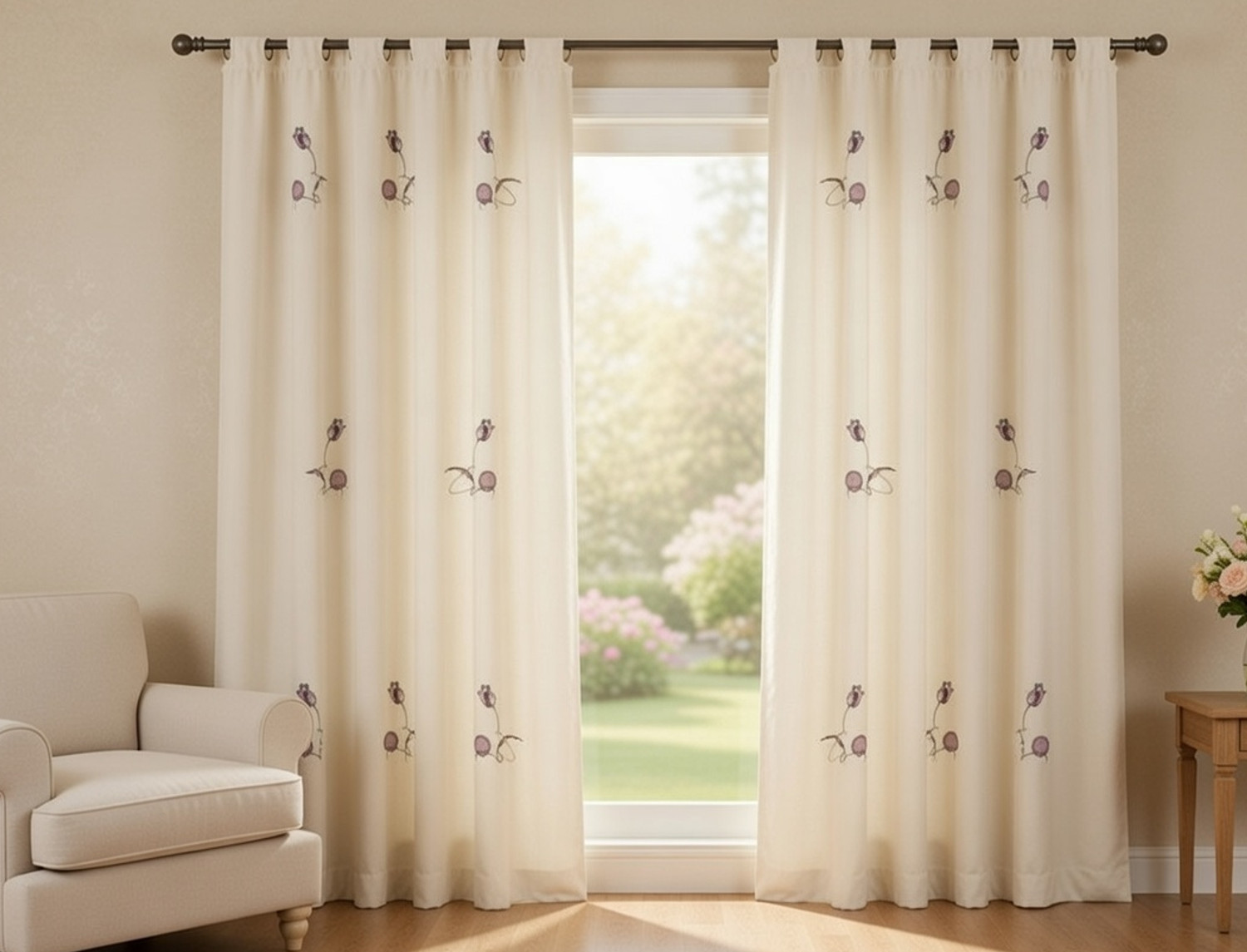 Confecciones Paula Cortina bordada Viena