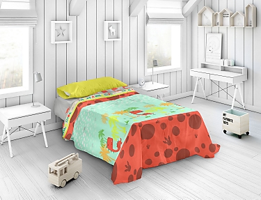 Euromoda - Juego de cama 100% Algodón Naturals Dino Euromoda Juego de cama 100% Algodón Naturals Dino