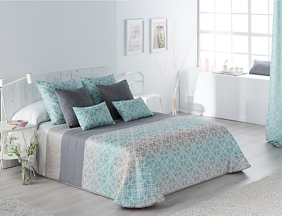 Confecciones Paula - Bouti Jacquard Colima Turquesa