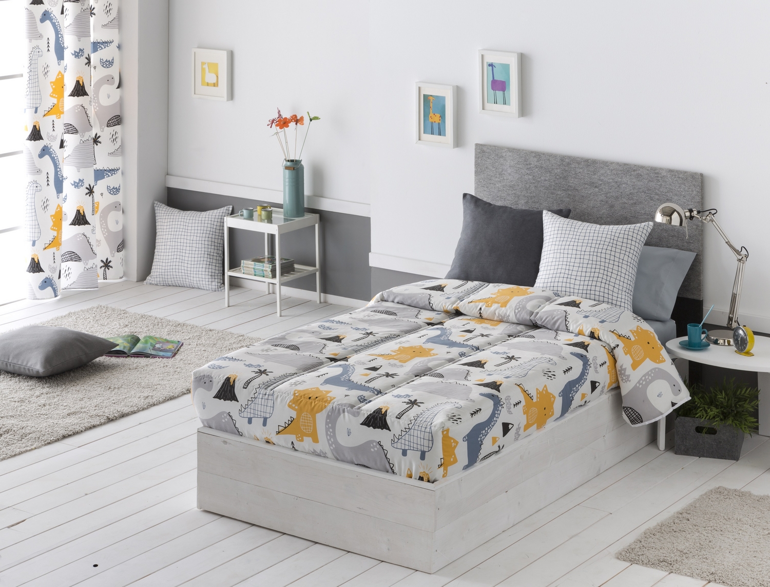 Confecciones Paula Edredón Ajustable Dinos