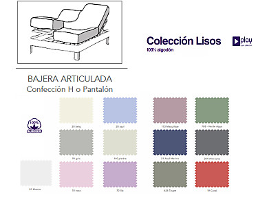 Cañete - Bajera ajustable cama articulada Lisos Play Basic 100% Algodón