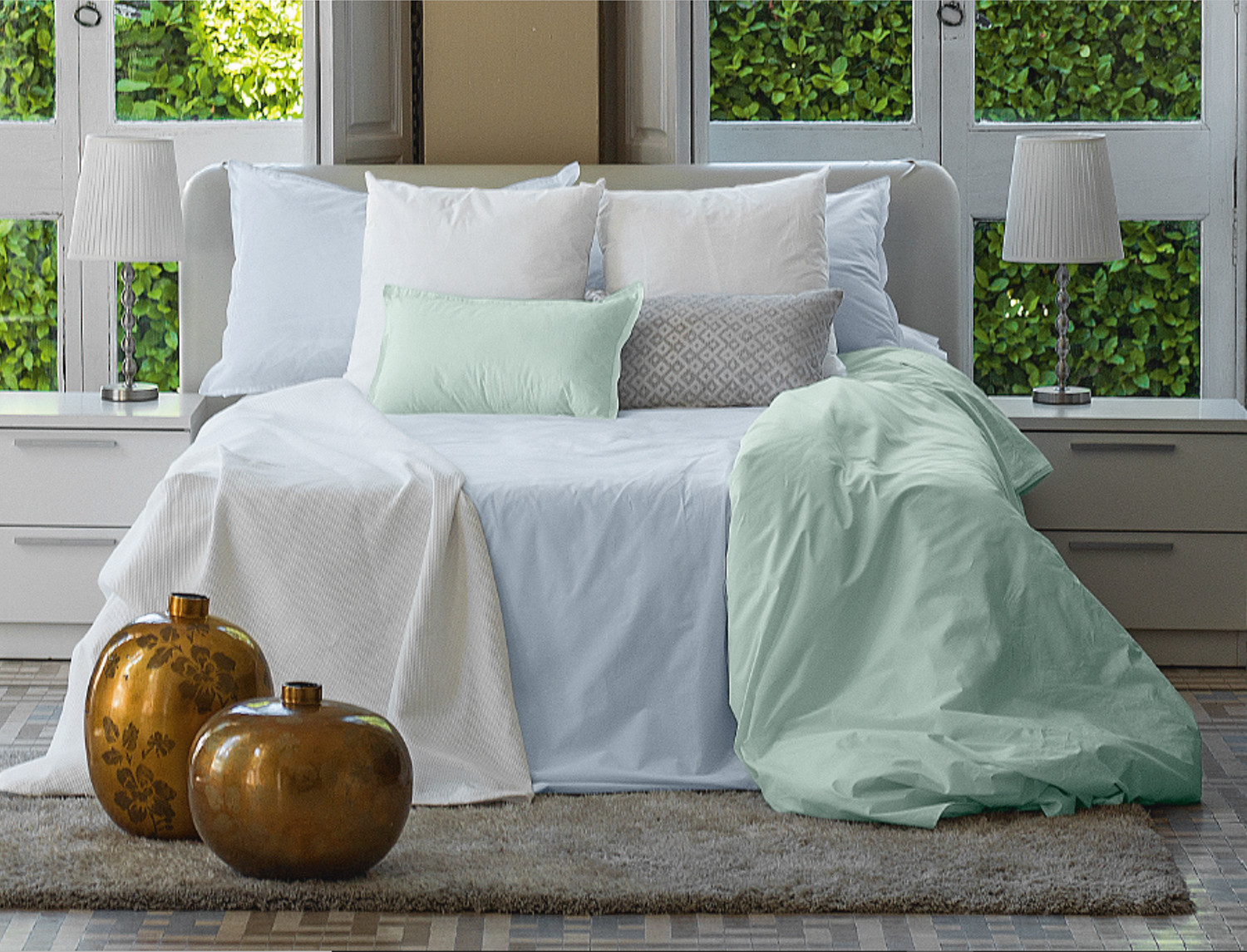 Cañete Funda nórdica Lisos Algodón Percal 200 hilos