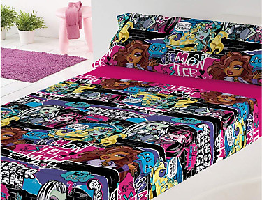 Euromoda - Juego de cama Monster High Thriller Euromoda Juego de cama Monster High Thriller