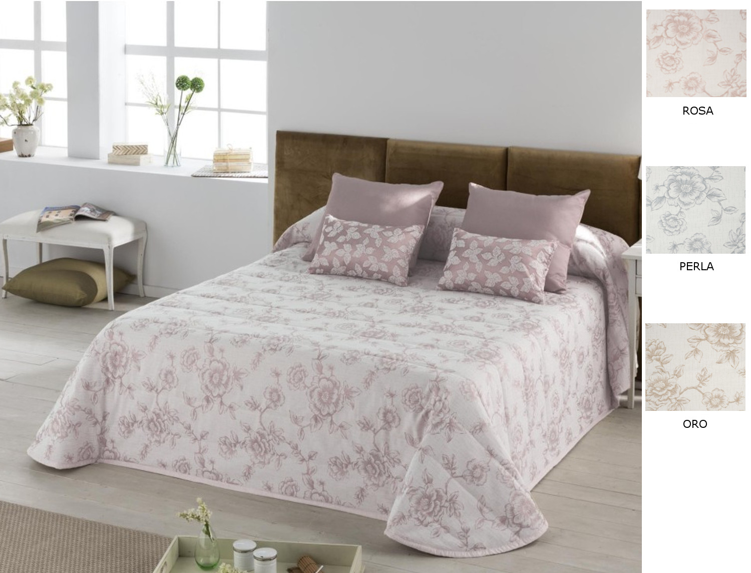 JVR Bouti Jacquard Fantasy color Oro, Perla o Rosa