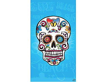 Textil Tarragó - Toalla de playa calavera mexicana
