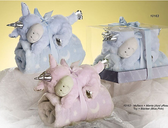 Gamberritos - Pack Regalo Peluche Unicornio + Manta 10163