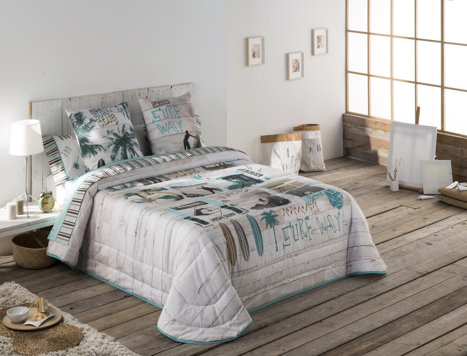 JVR Edredón 240gr 100% algodón Surf Multicolor