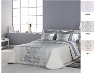 Edredón bouti doble relleno Jacquard Glamour color Malva, Oro o Perla