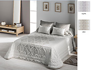 Edredón bouti doble relleno Jacquard Bellini color Oro o Plata