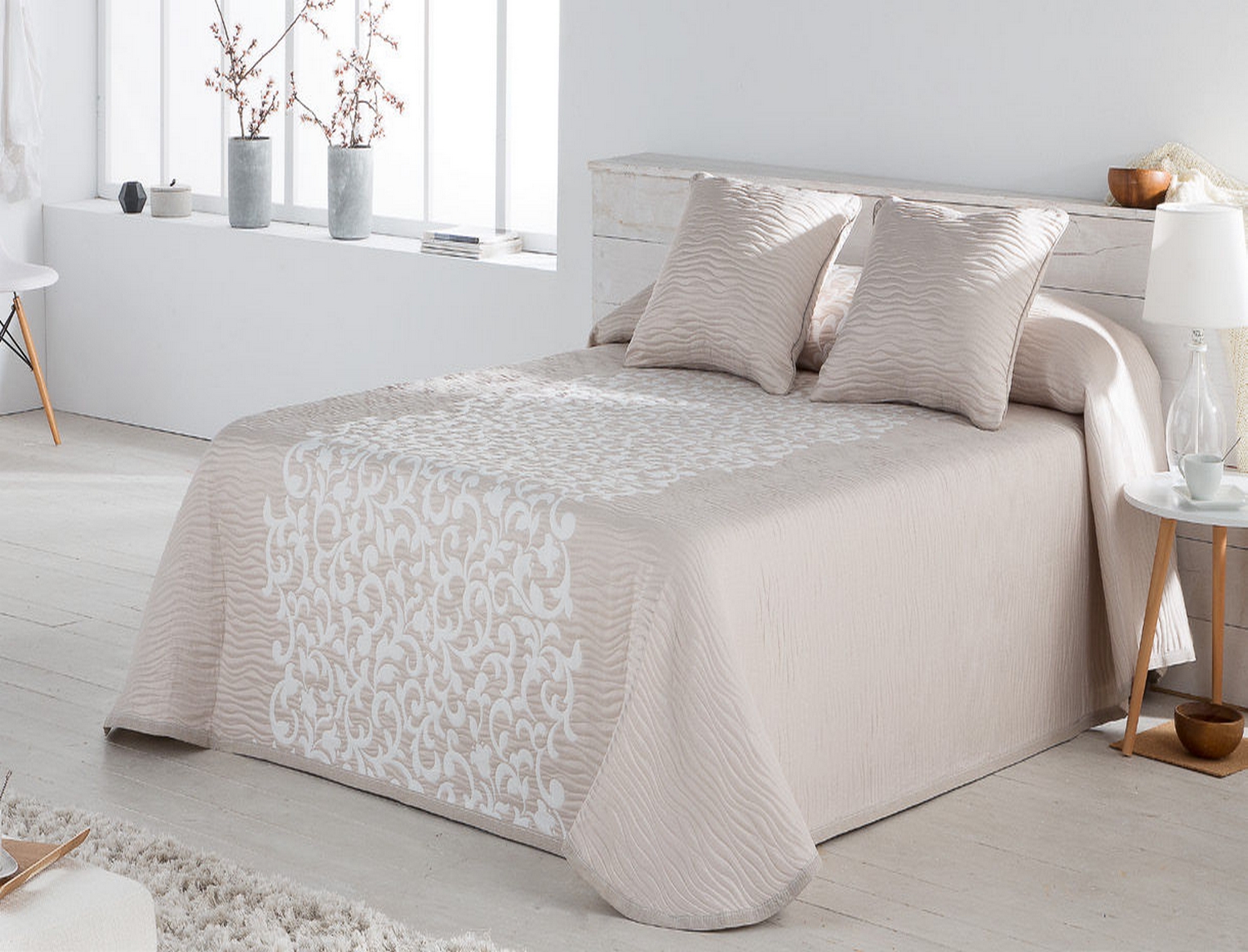 Colcha Piqué Jacquard Reversible Amal Centro Textil Hogar Colcha de verano Jacquard Bellini Centro Textil Hogar