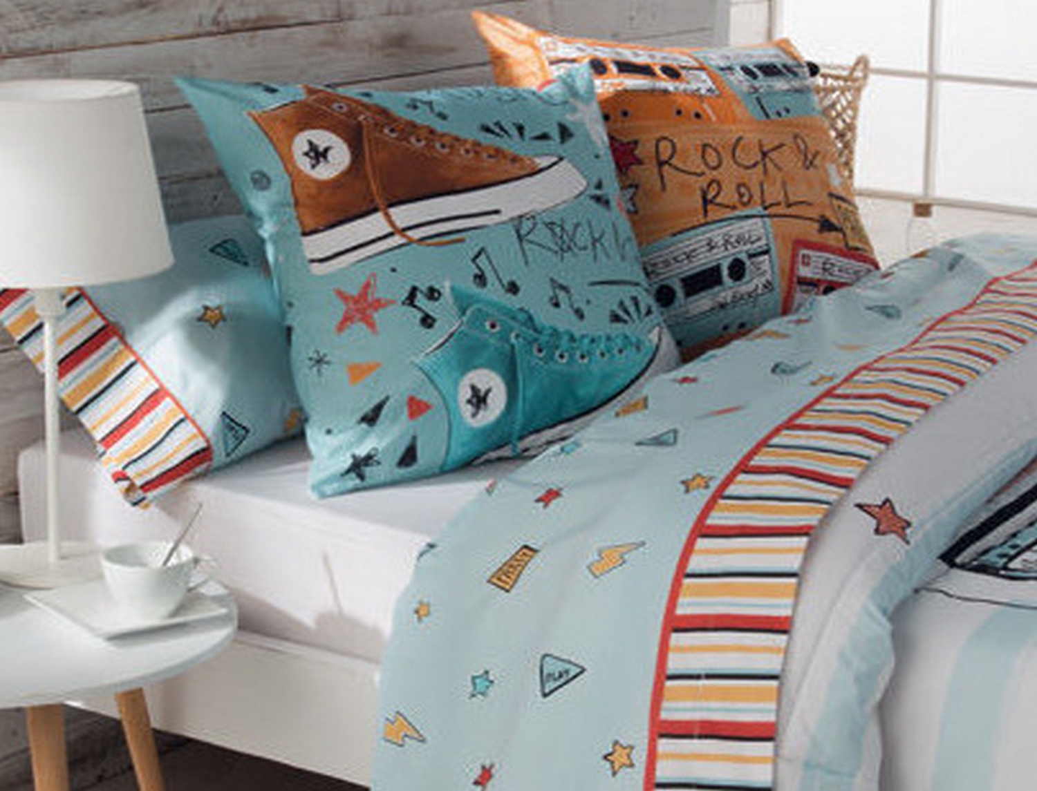 JVR Juego de cama 100% algodón Music