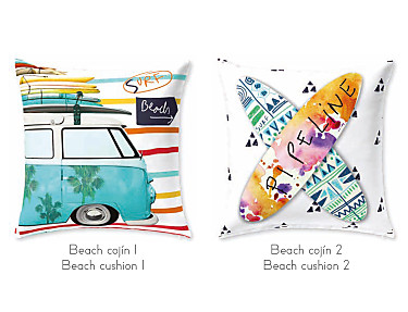 JVR - Cojín 100% algodón Beach últimas unidades