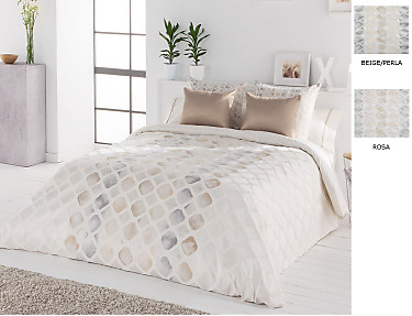 JVR - Funda nórdica Jacquard Yara color Rosa o Perla Desierto